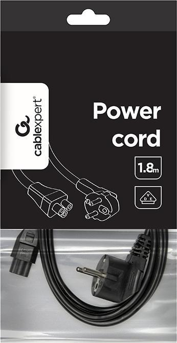 Produktbild Gembird Netzkabel für Notebook Schucko C5 (3 pin) VDE 1.8m (1.80 m)