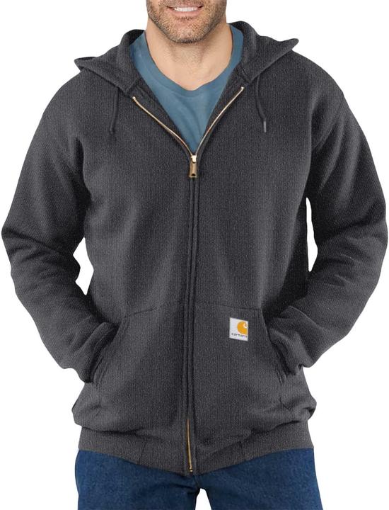 Actual product image Carhartt Zip Hooded Sweatshirt Carbon Heather Size S (S)
