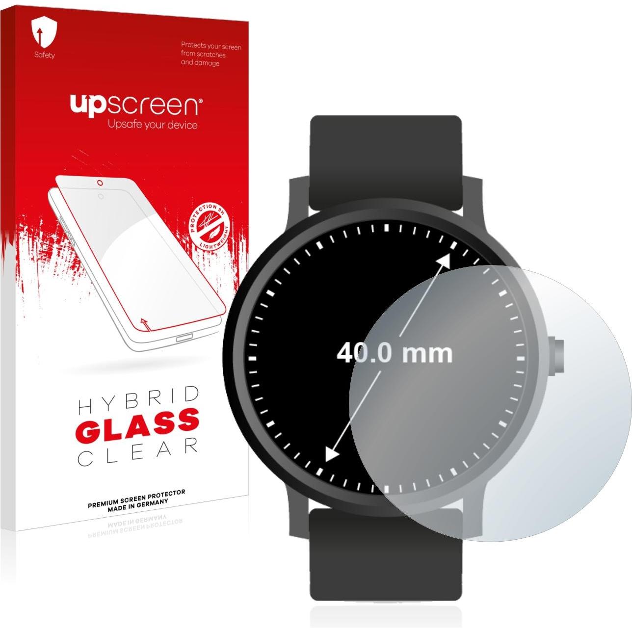 upscreen Scratch Shield Panzerglasfolie, Smartwatch Schutzfolie, Transparent