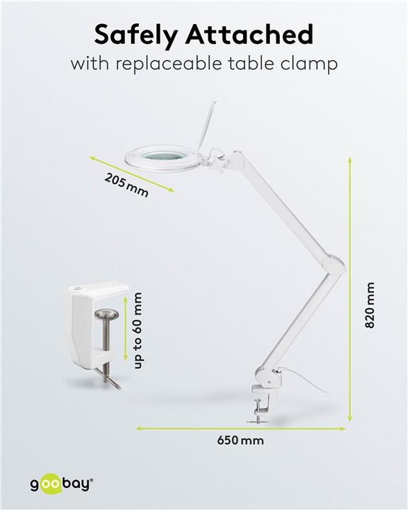 Produktbild Goobay LED-Klemm-Lupenleuchte, 10 W