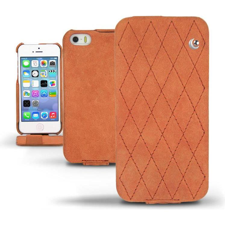 Noreve Lederschutzhülle vertikal (Apple iPhone 5s), Smartphone Hülle, Orange