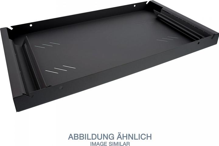 Productafbeelding Triton 19" plank 1U 550mm 80kg kunststof zwart - Zwart - 80 kg - 1U
