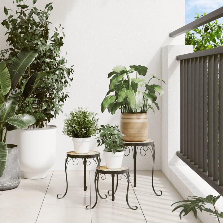 Produktbild vidaXL Pflanzenständer 3 Stk. Terrakottarot und Keramik