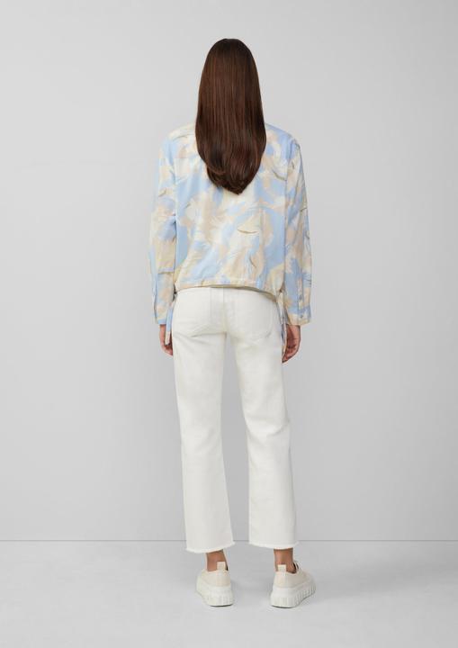 Actual product image S.Oliver Bluse Gemusterte Hemdbluse mit Tunnelzug am Saum (46)