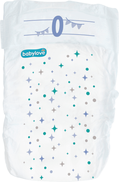 Immagine prodotto dm babylove Premium-Windeln (Dimensione 0, Pacco trasportabile, 24 Pezzo/i)