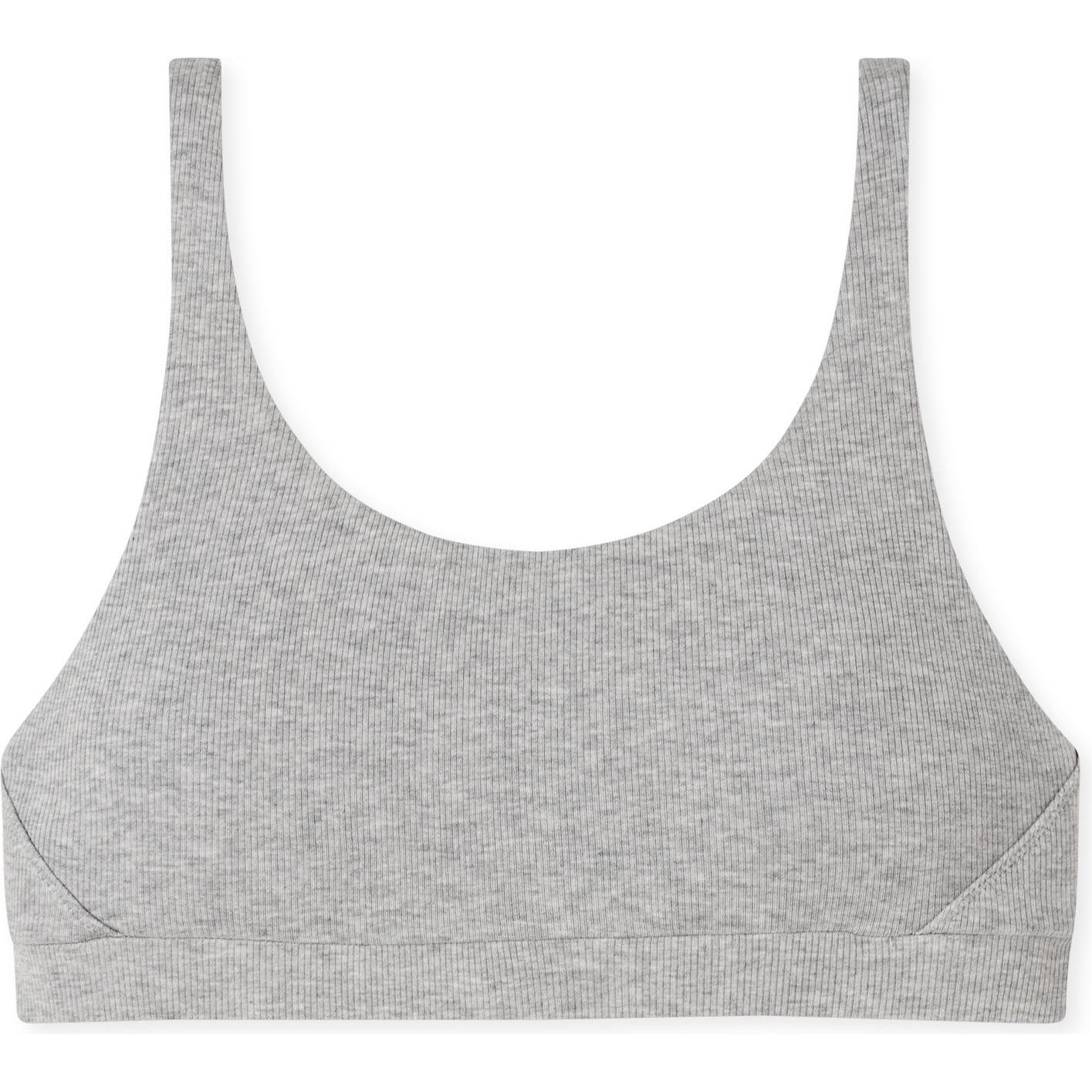 Schiesser, BH, Pure Rib Bustier, Grau, (36, Einzelpack)