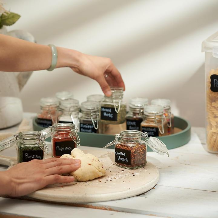 Actual product image Oak & Steel Spice jars with lid 12 pieces (0.10 l)