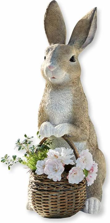 Loberon Hase mit Pflanzkorb Alais braun