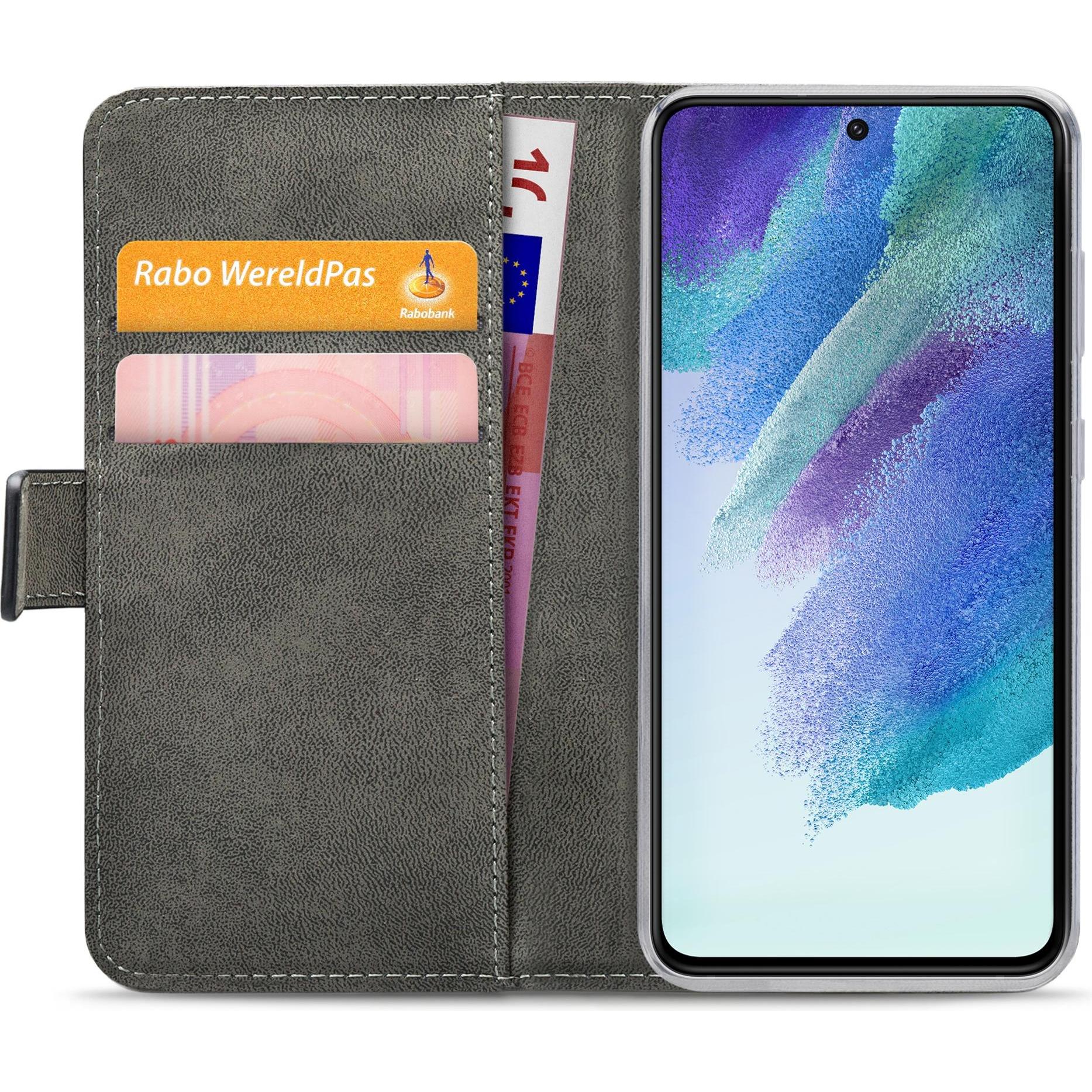 Mobilize Klassische Gelly-Geldbörse (Samsung Galaxy S21 FE 5G), Smartphone Hülle, Schwarz