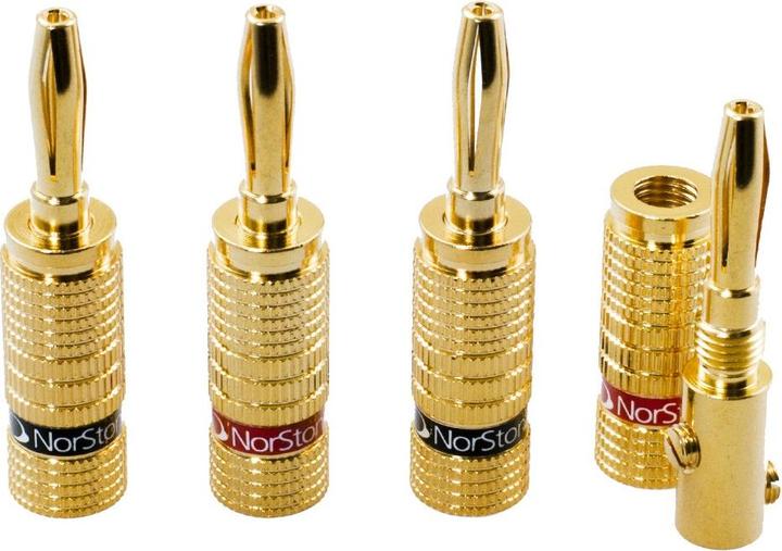 Actual product image NorStone NORBANX4 - Set of 4 gold-plate banana plugs connecting cable Gold