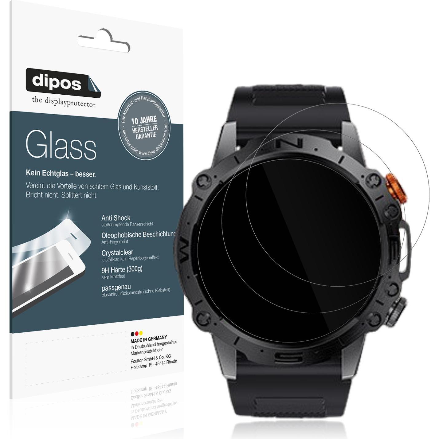 Dipos Anti-Shock Displayschutz 9H, Smartwatch Schutzfolie, Transparent