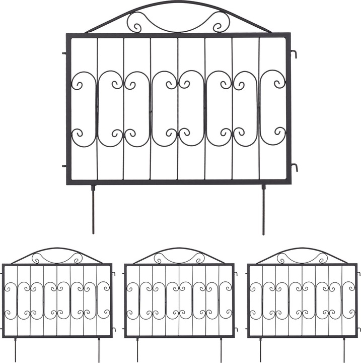 Image du produit Relaxdays 4x Clôture de parterre (1.40 cm)