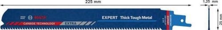Actual product image Bosch Professional Zubehör Expert 'Thick Tough Metal' S 1155 CHC reciprocating saw blade, 10 pieces