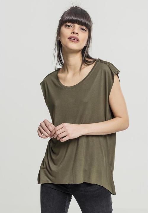 Produktbild Urban Classics Ladies Shoulder Zip HiLo Tee (S)