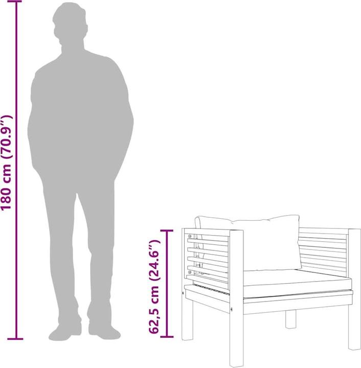 Actual product image vidaXL Gartenstuhl