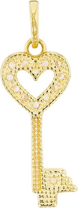 Immagine prodotto Amor Ciondolo da donna, oro 375, zirconi sintetici. | Chiave (9 ct, Oro 375)