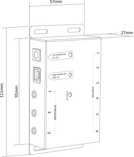 Produktbild Multibrackets Universal Infrarot Erweiterung für bis zu 8 Geräte (Fernbedienung)