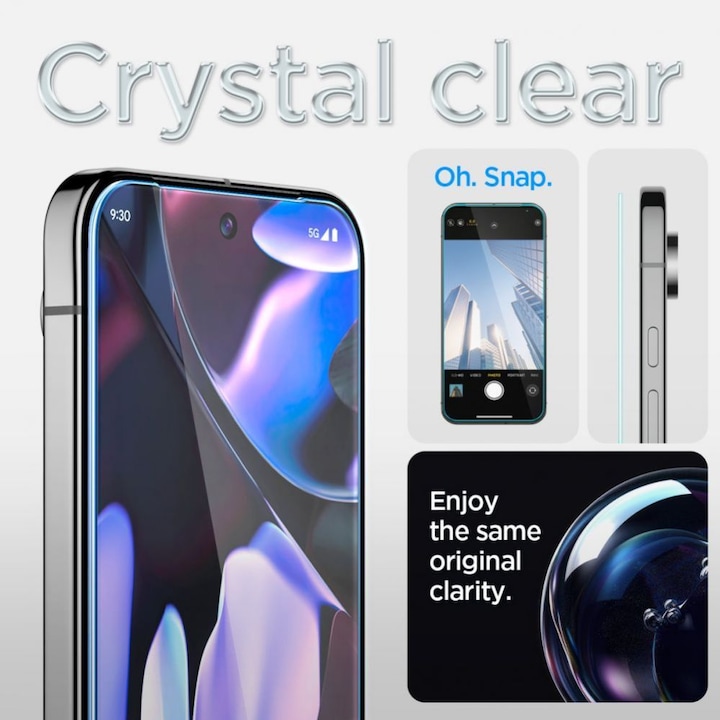 Image du produit Spigen EZ Fit Protecteur d'écran en verre trempé Clear Google Pixel 9/9 Pro 2-Pack (2 pièce(s), Google Pixel 9 Pro, Google Pixel 9)