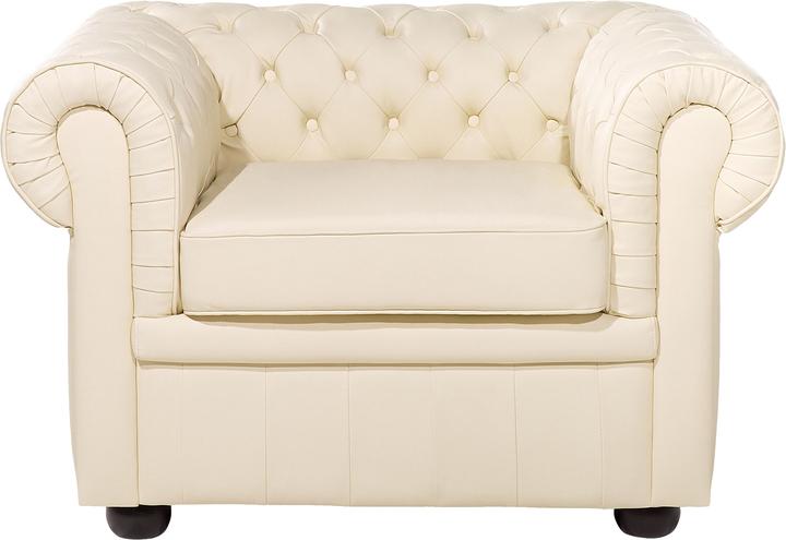 Produktbild Beliani Sofa Set Leder creme 4-Sitzer CHESTERFIELD