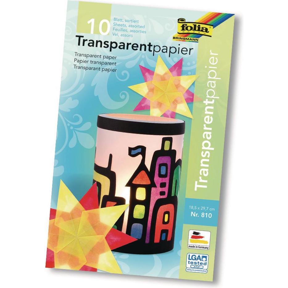 Folia, Bastelpapier, Transparentpapier (42 g/m², 10 x)