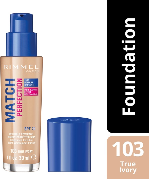 Actual product image Rimmel London Match Perfection SPF20 (103 True Ivory)