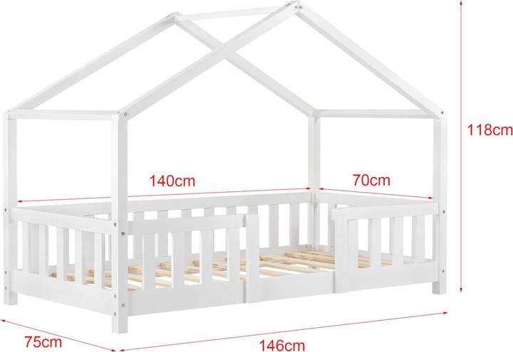 Actual product image En.Casa Treviolo with cold foam mattress (70 x 140 cm)