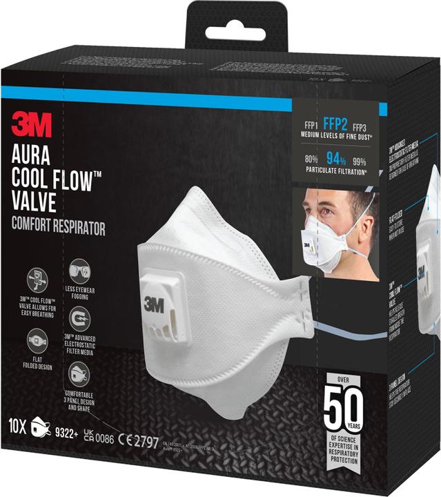Actual product image 3M Aura 9322+ (FFP2, 10 x)