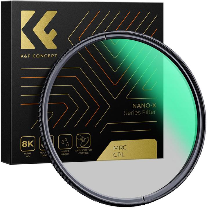K&F Concept 67MM CPL Filter Super Slim Circular Polarizing Filter with 28 Layer Green Coated, HD, Waterproof, An (67 mm, Polarisationsfilter)