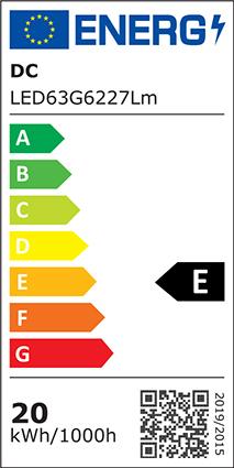 Energy Label Scharnberger+Hasenbein 31377 LED all-purpose mould 62x127mm (E27, 20 W, 2400 lm, 1 x, E)