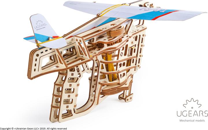 Produktbild Ugears Flugzeugstarter mechanische Modell Bausatz