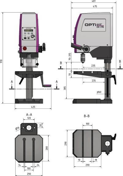 Produktbild Optimum Stürmer - Tischbohrmaschine OPTIdrill DX 17E