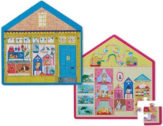 Produktbild Crocodile Creek Doppelpuzzle Tierhandlung (24 Teile)