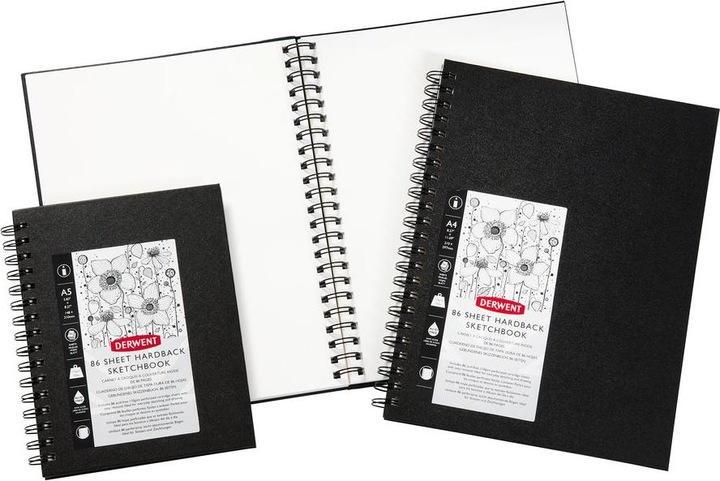 Actual product image Derwent Sketchbook (A4, Plain, Hardcover)
