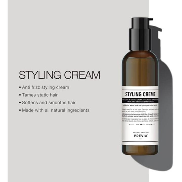 Actual product image Previa PREVIA Anti Frizz Leave-In Cream Styling Cream for Frizzy Hair with Apricot Extract 6.7 oz (Hair gel)