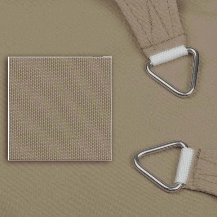 Actual product image Swisshandel24 Sun sail waterproof rectangle 2.5x3m, taupe (2.5 x 3 m)