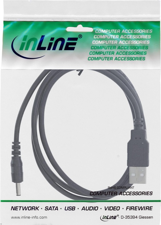 Produktbild InLine USB-A – Hohlstecker (1 m)