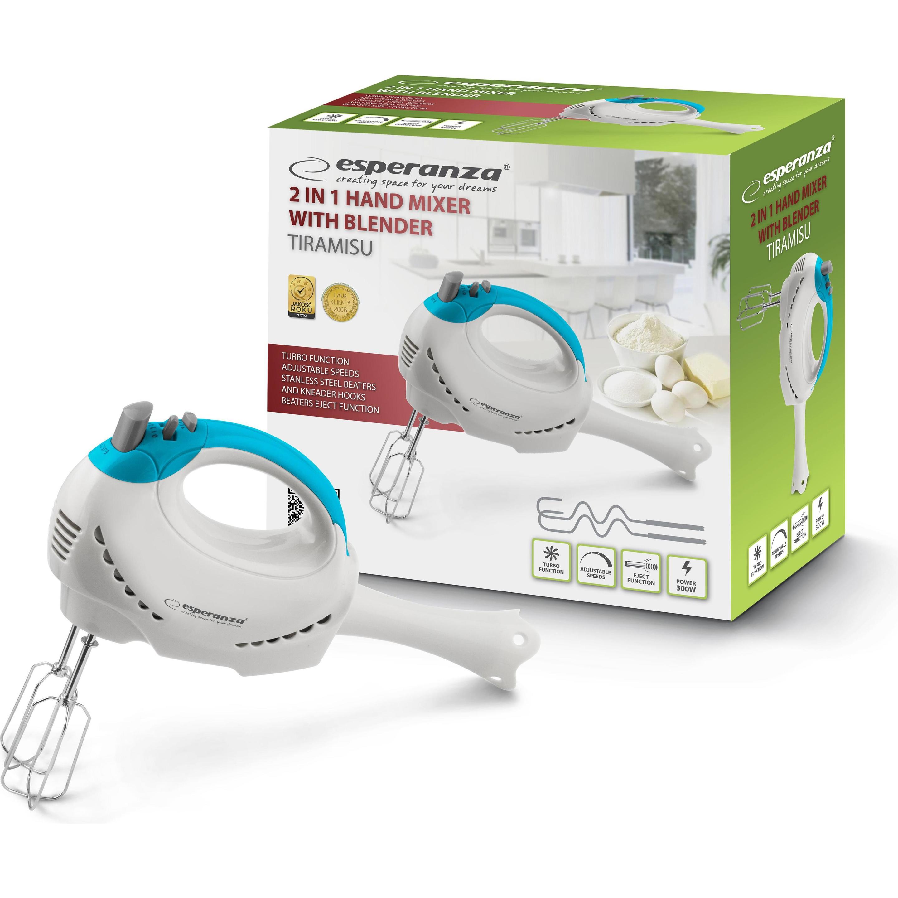 Esperanza EKM010 TIRAMISÙ, Sbattitore, Bianco