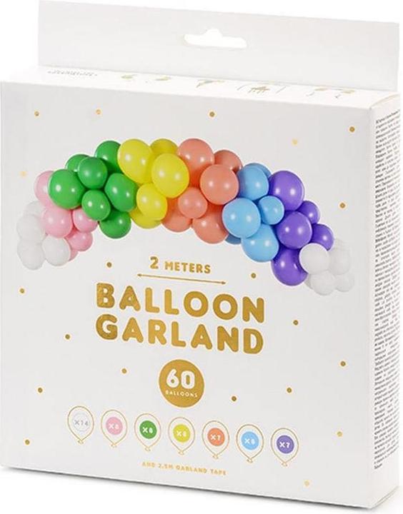 Produktbild Amscan Balloon Girlande Regenbogen m (60 x)