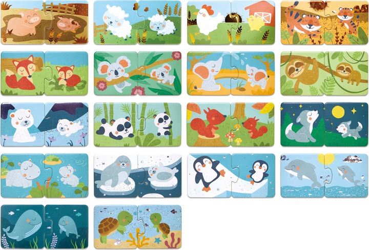 Actual product image Hape Duo Logic Puzzle - Animals Mum and Baby