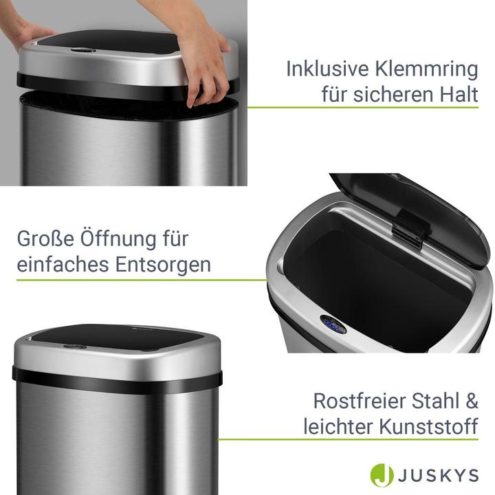 Image du produit Juskys Automatischer Mülleimer mit Sensor (60 l)