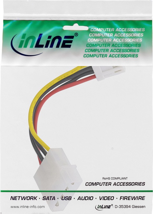 Actual product image InLine Power adapter from 4-Pol-Molex to floppy