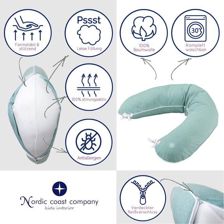 Produktbild nordic coast company Stillkissen 180 cm geräuschlos und formstabil (180 cm)