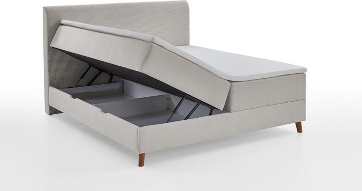 Actual product image Meise Möbel Memphis box spring bed Wooden base 100% polyester Beige (180 x 210 cm)
