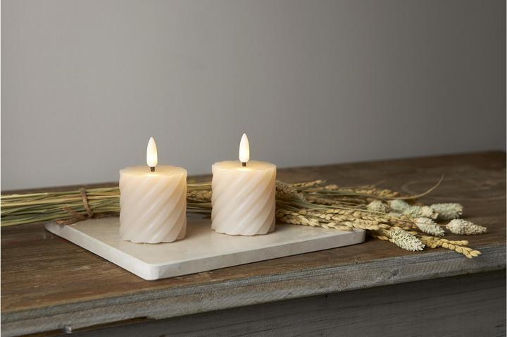 Productafbeelding Star Trading LED pilaarkaars Pack of 2 Flame Swirl (2 x)