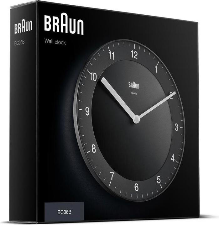 Actual product image Braun BC 06 B quartz wall clock analog (20 cm)