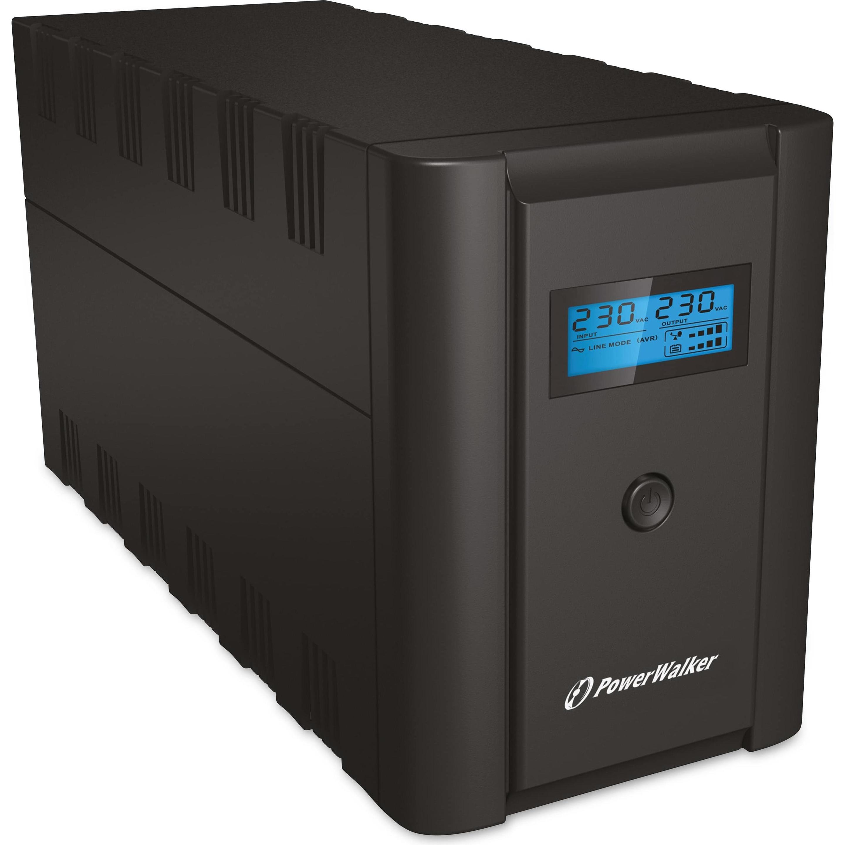 Powerwalker VI 1200 SHL Schuko 1200VA / 600W UPS Line-Interactive Torre AVR HID LCD (1200 VA, 600 W, Interattivo linea UPS), UPS