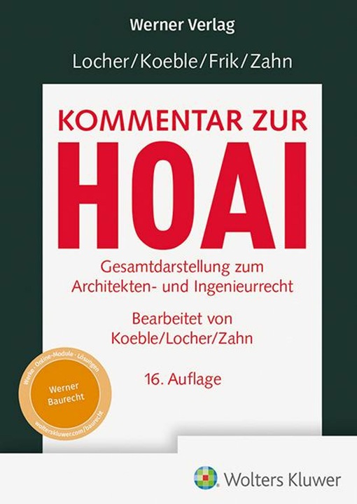 Produktbild Locher / Koeble / Frik / Zahn, Kommentar zur HOAI
