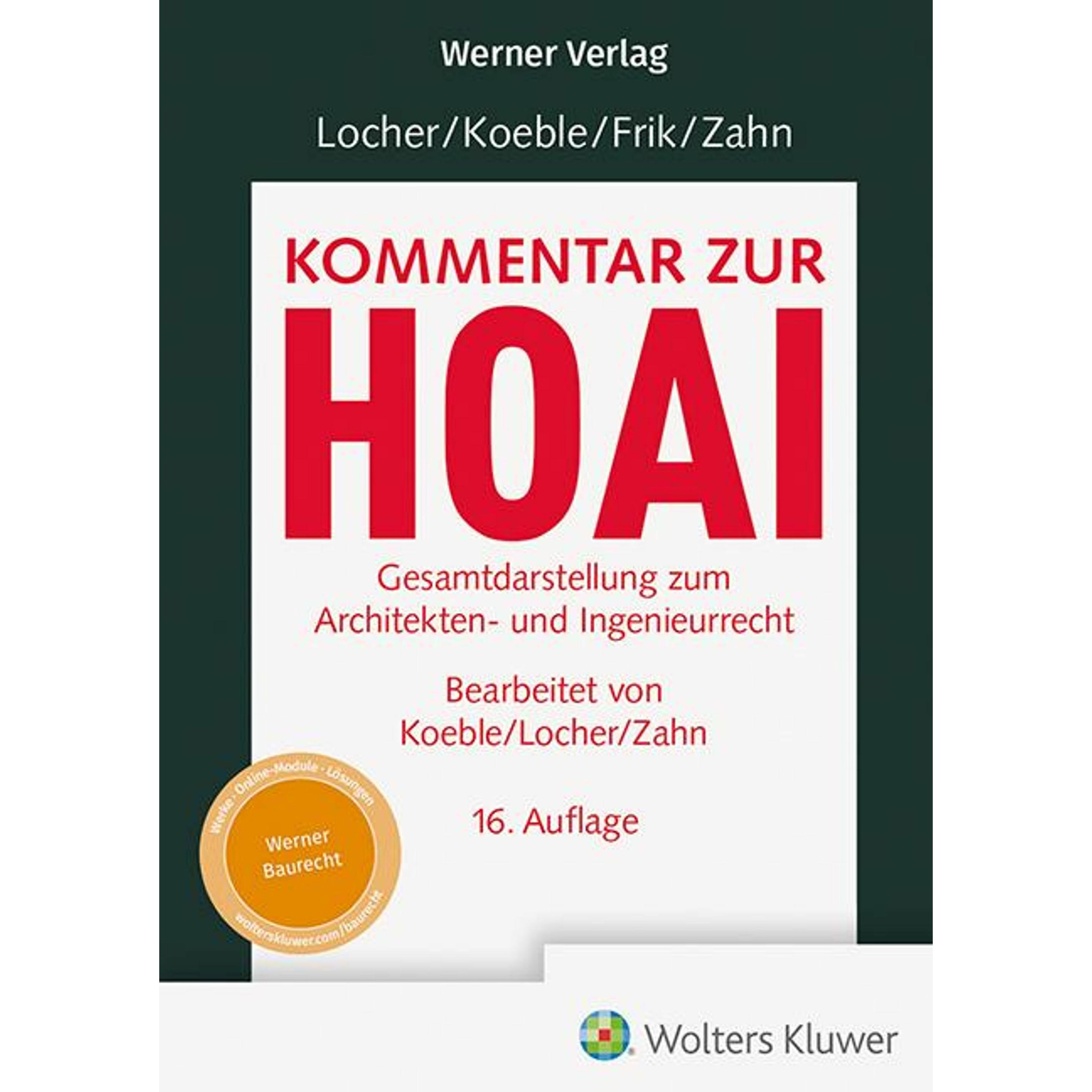 Werner, Locher, Locher / Koeble / Frik / Zahn, Kommentar zur HOAI