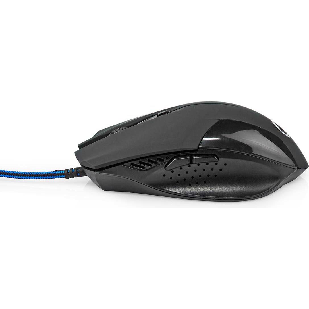 Thumbnail - Nedis Gaming Mouse Verdrahtet 1200 / 2400 / 4800 / 7200 dpi Einstellbar DPI Anzahl Knöpfe: 6 (Kabelgebunden), Maus, Schw...