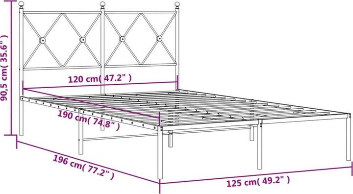 Image du produit vidaXL Bettgestell (120 x 190 cm)